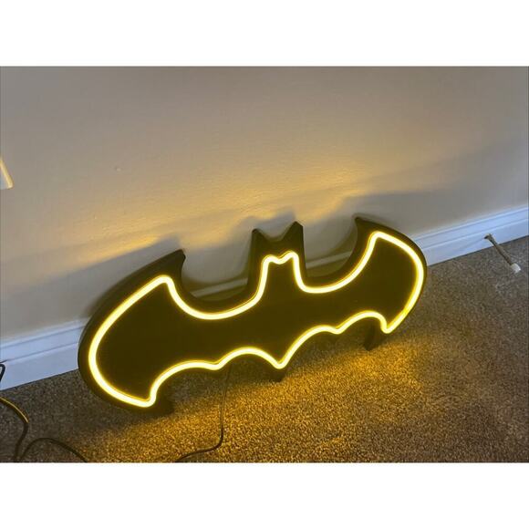 LED Batman Dark Knight Neon Sign Light Home Room Wall Decor Man Cave Nightlight - Picture 3 of 6